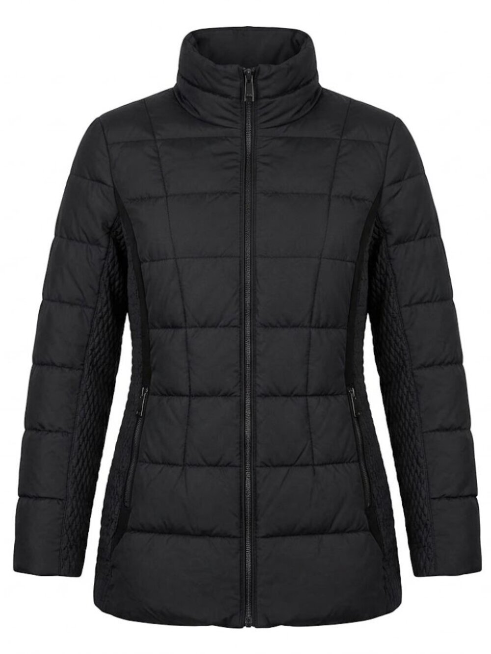 Via Spiga Black Quilted Puffer Coat
